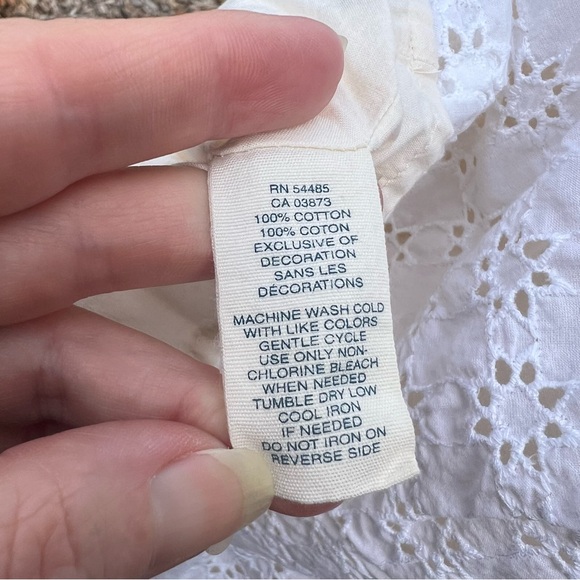 American Eagle Strapless White Eyelet Top - Picture 7 of 9